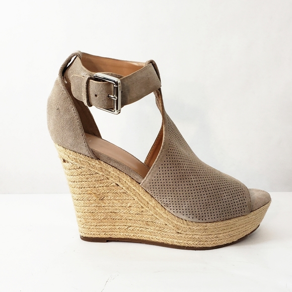 Marc Fisher Shoes - Marc Fisher Wedge Sandals Grey Size 10